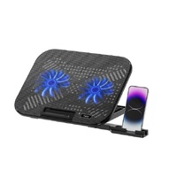 Rapoo Laptop Cooling Pad CF200,  2 High-Efficiency Cooling Fans, 6 Adjustable Angles, Multi-Functional & Versatile