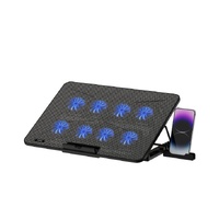 Rapoo Laptop Cooling Pad CF300, 8 High-Efficiency Cooling Fans , 7 Adjustable Angles, Multi-Functional & Versatile