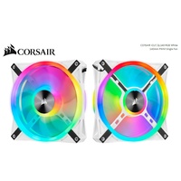 Corsair QL140 RGB White ICUE 140mm RGB LED PWM Fan 26dBA 50.2 CFM Single Pack