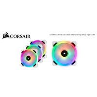 Corsair Light Loop Series White LL120 RGB 120mm PWM Fan with Lighting Node PRO