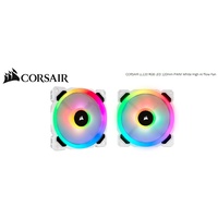 Corsair Dual Light Loop Series White LL120 RGB 120mm RGB LED PWM Fan Single Pack