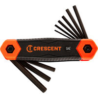 CRESCENT Imperial 9 Piece Nylon Folding HEX Key Wrench set