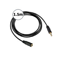Sansai CK8014G Stereo Plug to 3.5mm Socket Extension Cable 1.5m Black