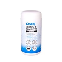 Laser Clean 100 Alcohol Cleaning  Bacteria-Resistant  Wipes for Solid Surfaces