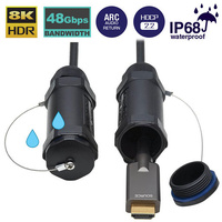 Prolink 8K HDMI 2.1 Armoured Active Optical Fibre Cable IP68 Pre-Install 20m