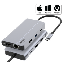 Comsol Dual Monitor USB-C 9 Port Dock