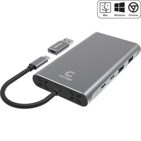 Comsol USB-C Dual 4K HDMI/DP Multi-Port Universal Adapter