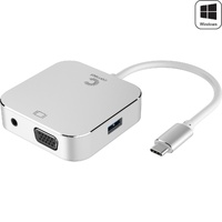 USB-C to HDMI + VGA + USB3.0 + 3.5mm Audio Adapter