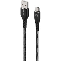 1.2m USB-A to USB-C Cable Reinforced with Aramid Fibre - Black