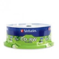 Verbatim CD-RW 700MB 25Pk Spindle 12x Advanced Super-Eutectic Recording Tech