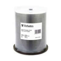 Verbatim CD-R 700MB 100Pk White Wide InkJet Hub Printable 52x High Resolution