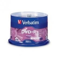 Verbatim DVD and R 4.7GB 50 Pack Spindle 16x Advanced AZO Recording Dye
