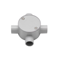 AVOL 20mm Grey 4-way Junction Box
