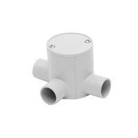 AVOL 20mm Grey 3-way Deep Junction Box
