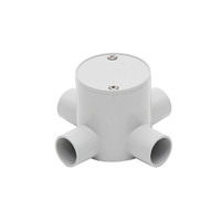 AVOL 20mm Grey 4-way Deep Junction Box