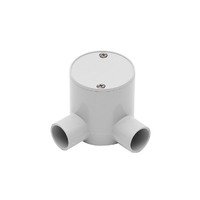 AVOL 20mm Grey 2-way Angled Deep Junction Box