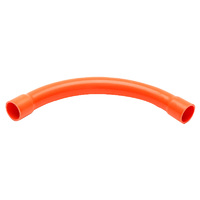 AVOL 50mm Diameter PVC-U Material Heavy Duty 90 Deg Sweep Bend Orange