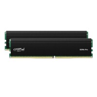 Crucial Pro 64GB (2x32GB) DDR4 UDIMM 3200MHz CL22 Black Heat Spreader Support Intel XMP AMD Ryzen for Desktop PC Gaming Memory
