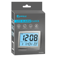 Sansai Large LCD Digital Display Clock with Time Date Alarm Snooze Temperature