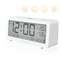 Sansai 5.2iInch LCD LED Digital Display Alarm Clock & Snooze Temperature Humidity