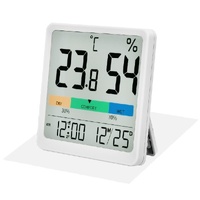 Sansai CR-087A LCD Digital Thermometer & Humidity Monitor with Calender & Clock