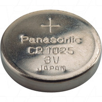Panasonic CR1025/BN Lithium Manganese Dioxide Coin Cell Battery 3V 30mAh 0.1Wh