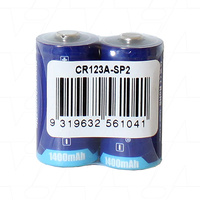 XTAR CR123A 3V 1.4Ah Lithium Battery Replaces CR123A CR123AS DL123A EL123A 2PK