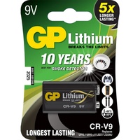 GP 9V Lithium Battery 10 Year Smoke Alarm Life sed for Satellite&Terrestrial TV