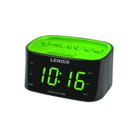 Lenoxx LED Clock Radio with USB Charging Function Green 