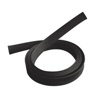Brateck Braided Cable Sock Polyester 20mm x 1m Black