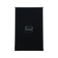 Connected Switchgear Basix S Series Light Switch 1 Gang - Black