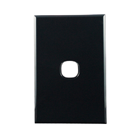 Connected Switchgear Basix S Series Grid Plate 1 Gang - Black