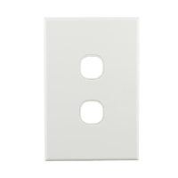 Connected Switchgear Basix S Series Grid Plate 2 Gang - White
