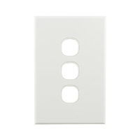 Connected Switchgear Basix S Series Grid Plate 3 Gang - White