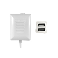 Connected Switchgear Dual USB Charger Fast Charge - White