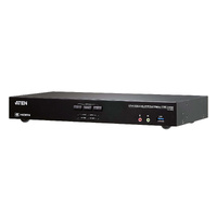 Aten Desktop KVMP Switch 2 Port Dual Display 4k HDMI w/ audio, Cables Included, 2x USB Port, Selection Via Front Panel