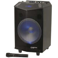 DIGITECH Rechargeable 12inch PA Speaker Trolley Handle Wireless Microphone 
