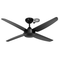 Arlec CSF2020DIY 120cm DIY 4 Blade Ceiling Fan with 4m Power Cord Black