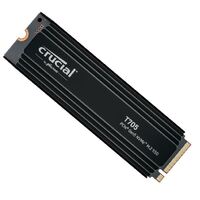 Crucial T705 2TB Gen5 NVMe SSD Heatsink - 14500/12700 MB/s R/W 1200TBW 1550K IOPs 1.5M hrs MTTF DirectStorage for Intel 14th Gen & AMD Ryzen 7000
