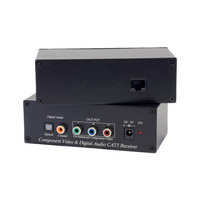 Component Video Cat5 UTP Cable Extender Balun 2Piece Set with Digital Audio 