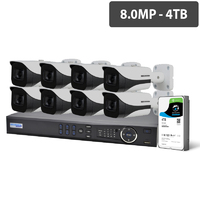 Professional 16 Channel 8.0MP HDCVI Surveillance Kit (8 x Fixed Cameras, 4TB HDD