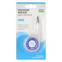 Thumb-wheel design Desoldering Braid with Dispenser