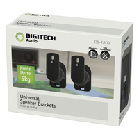 Digitech Adjustable Tilt and Swivel Speaker Wall Bracket Pair ABS  Plastic