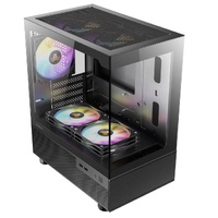 Antec CX200M RGB Elite, mATX, 270 degrees view, USB 3.0 x 2, Audio I/O Bottom. Mesh front and bottom. Clear Glass View, 5x RGB Fans.  Gaming Case