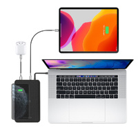Cygnett ChargeUp Edge+ 27K mAh USB-C Laptop and Wireless Power Bank - Black (CY3113PBCHE),2xUSB-C(60W PD/12W),1xUSB-A(12W), 2 Years Warranty