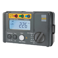 Aegis Light weight RCD tester Multiple trip current ranges 