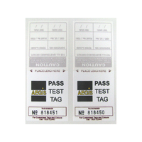 Aegis Test tag burgundy Sign and seal security lamination flap