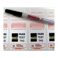 AEGIS CZ5086 Pass Test Tag  January - June Orange 100 Labels Plus Marker Pen 