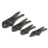 DURATOOL Four Piece Locking Set Heat Treated Serrated Steel Jaws Plier Black