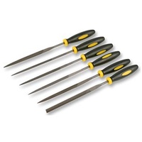 DURATOOL 6 Piece Needle Round Flat Parallel Files tools Set with cushion grip  